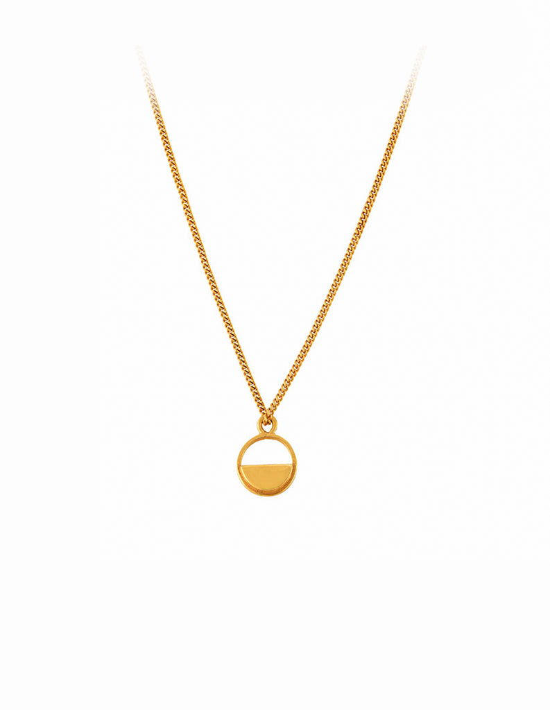 Gold Semicircle necklace by may hofman jewellery